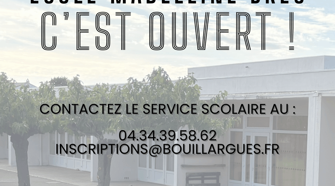 Inscriptions madeleine brès 2026